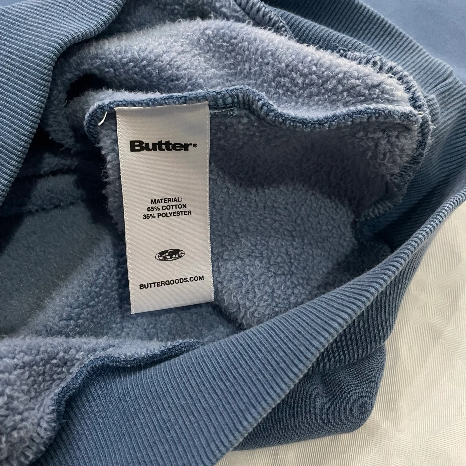 Butter Goods - Distressed Pigment Crewneck (Pacific Blue) – photo 4